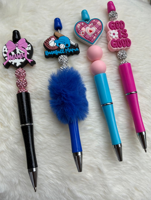 Custom Beaded Pens For Moms | Personalized Handmade Pen - Tiny Treasure Studios | Custom Pacifier Clips & Beaded Pens For Baby